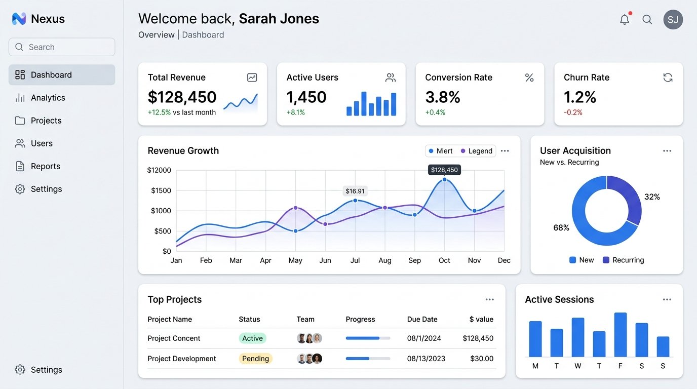Web Platform Dashboard Showcase